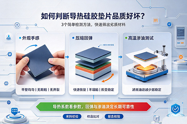 如何判断导热硅胶垫片品质好坏？3 个简单检测方法