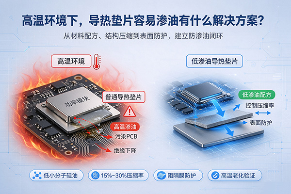 高温环境下，导热垫片容易渗油有什么解决方案？